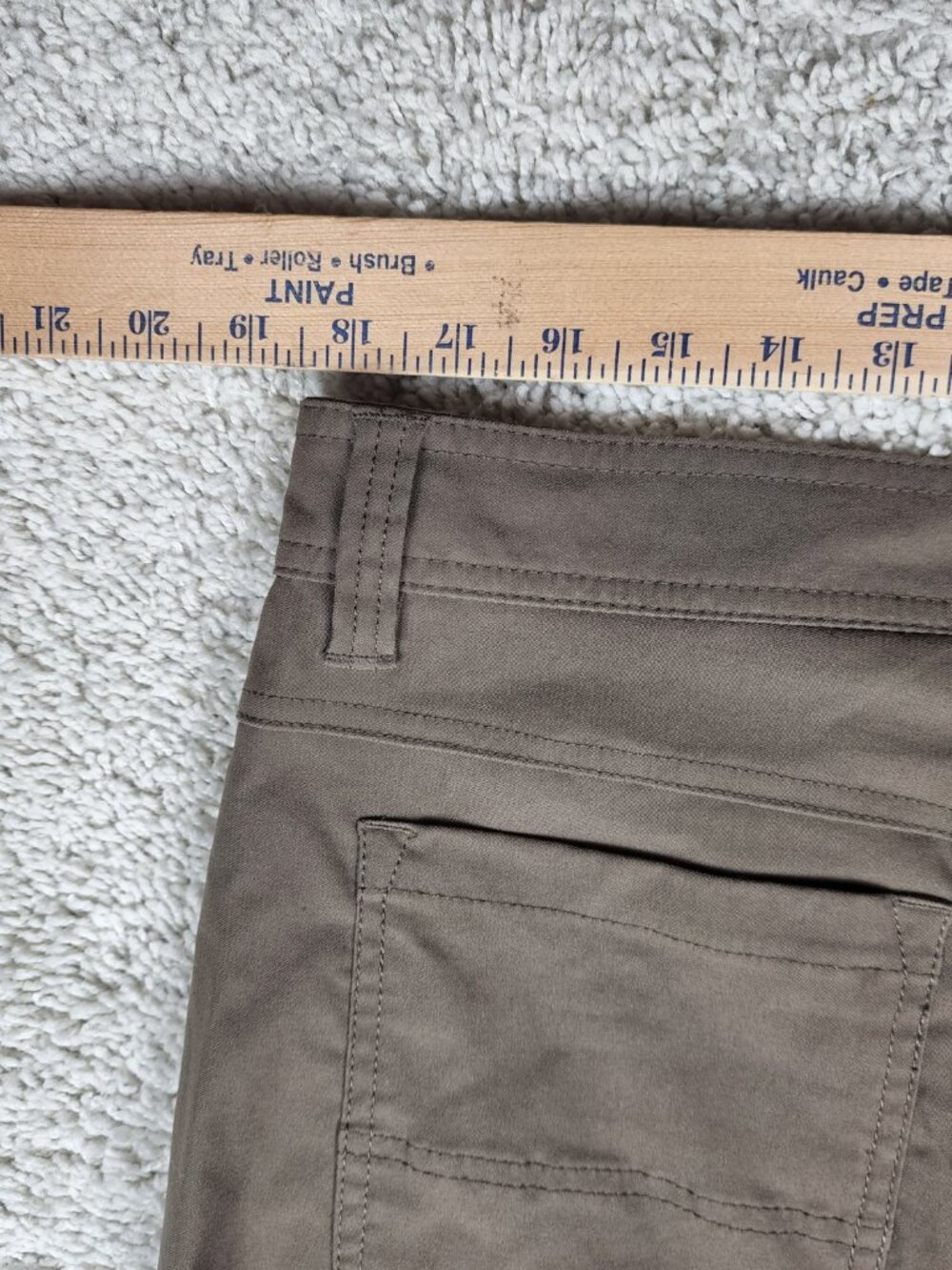 Prana Pants Mens 38x28 Brown Brion Standard Fit Stretch Zion 5-Pocket Hiking - Picture 6 of 7